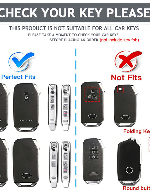 Load image into Gallery viewer, Bububulk Kia Key Fob Cover Soft TPU Leather Keychain for Ceed Cerato Black
