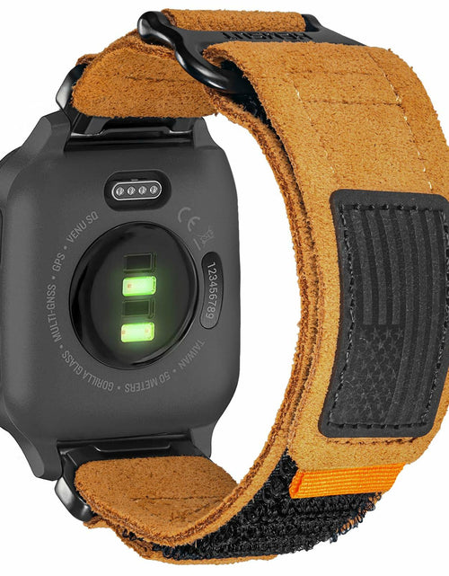 Load image into Gallery viewer, hemsut h Hoop and Loop Wide Watch Band Compatible Garmin Venu Brown/2 Size 45mm
