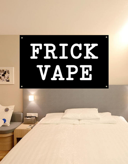 Load image into Gallery viewer, Vrogadso Black Frick Vape Banner Flag 3x5 Feet Orange Black 4 Grommets
