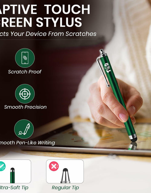 Load image into Gallery viewer, THE CASE DOCTOR TCD 10-Pack Green Stylus Pen Set Universal Capacitive
