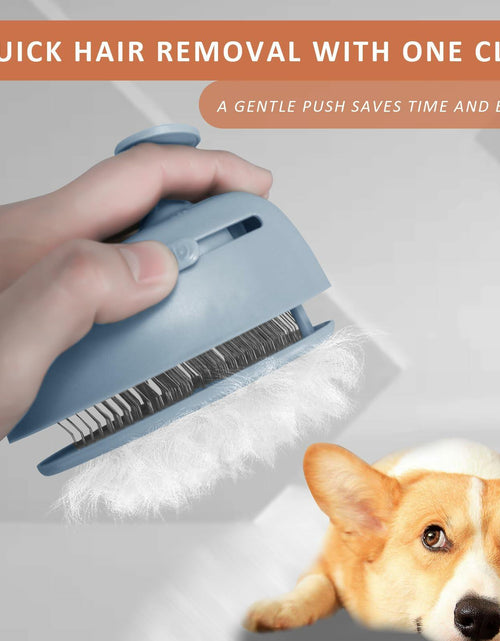 Load image into Gallery viewer, NAHANGPET 4-in-1 Rechargeable Cat Steam Brush Shedding Comb Blue

