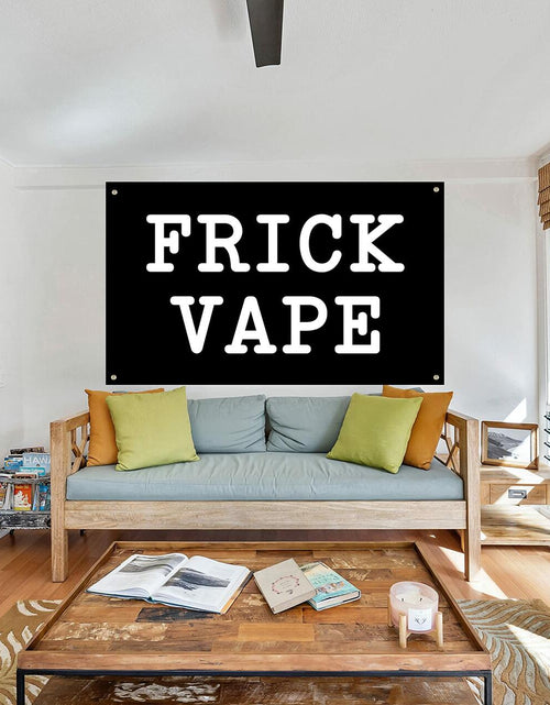 Load image into Gallery viewer, Vrogadso Black Frick Vape Banner Flag 3x5 Feet Orange Black 4 Grommets
