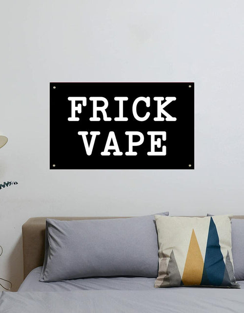 Load image into Gallery viewer, Vrogadso Black Frick Vape Banner Flag 3x5 Feet Orange Black 4 Grommets
