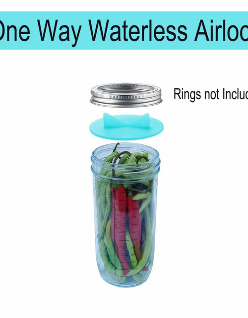 Load image into Gallery viewer, YOBNKU Fermentation Lids Silicone Airlock Caps Green 4 Pack Wide Mouth Jar
