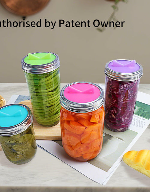 Load image into Gallery viewer, YOBNKU Fermentation Lids Silicone Airlock Caps Green 4 Pack Wide Mouth Jar
