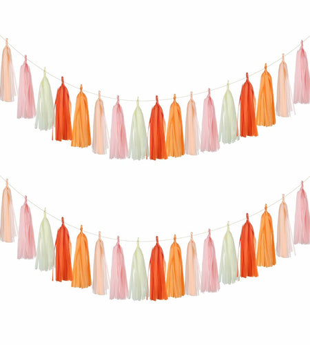 Guzon 25pcs The Sun Birthday Tissue Tassel Garland Paper Decorations