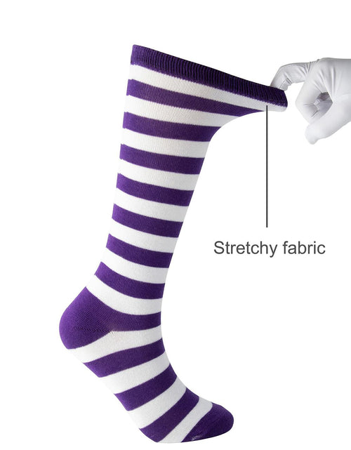 Load image into Gallery viewer, Cerebro Kids Knee High Athletic Cotton Socks Striped 3 Pairs Blue 6-10Y
