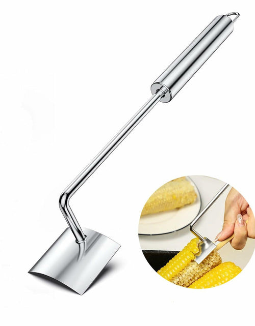 Load image into Gallery viewer, Freebala Stainless Steel Corn Peeler Long Handle Kitchen Tool
