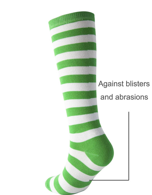 Load image into Gallery viewer, Cerebro Kids Knee High Athletic Cotton Socks Striped 3 Pairs Blue 6-10Y
