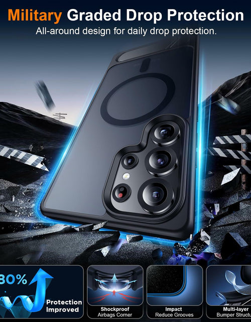 Load image into Gallery viewer, Temdan Magnetic Samsung Galaxy S25 Ultra Case 6.9" Black Shockproof
