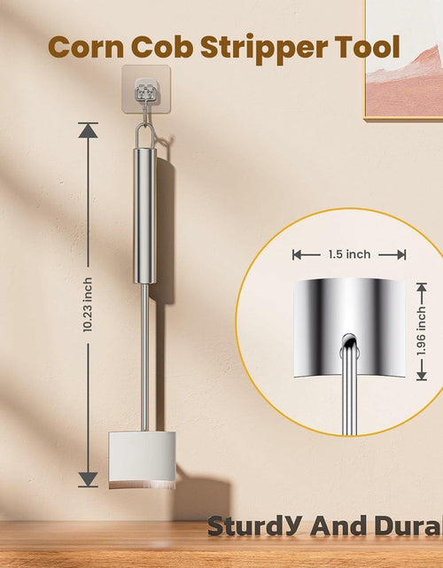 Load image into Gallery viewer, Freebala Stainless Steel Corn Peeler Long Handle Kitchen Tool
