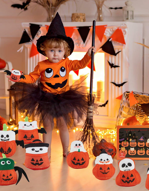 Load image into Gallery viewer, BBLYBD Plush Christmas Advent Calendar 2025 with 24 Pumpkin Plushies Halloween
