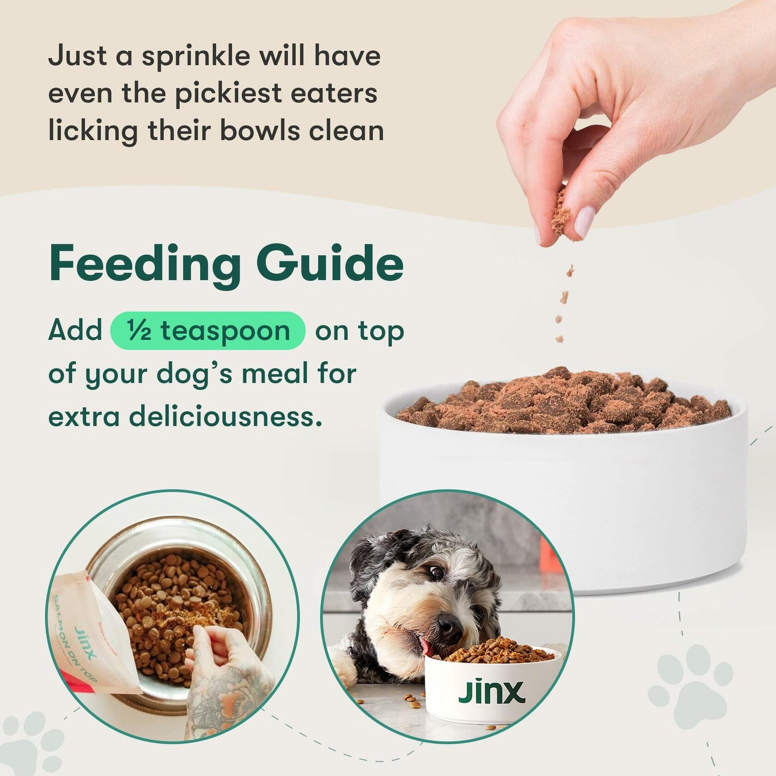 BestBy12/25 Jinx Freeze-Dried Dog Food Toppers Salmon on Top 3oz Natural