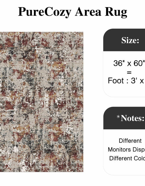 Load image into Gallery viewer, PureCozy 3x5 Taupe Vintage Floral Washable Low Pile Area Rug Classic
