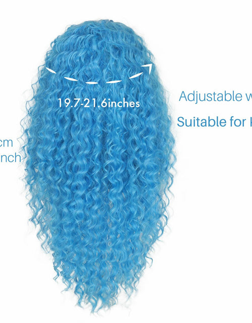 Load image into Gallery viewer, Miss U Hair Girls Long Curly Blue Wig Child Size
