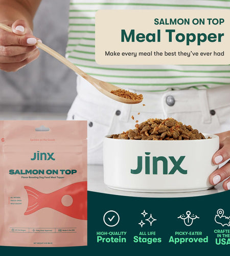 BestBy12/25 Jinx Freeze-Dried Dog Food Toppers Salmon on Top 3oz Natural