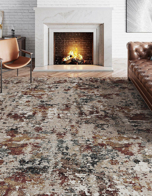 Load image into Gallery viewer, PureCozy 3x5 Taupe Vintage Floral Washable Low Pile Area Rug Classic
