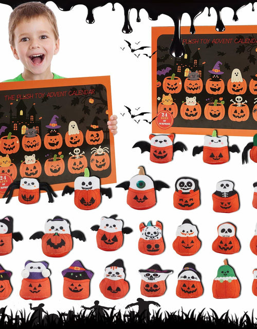 Load image into Gallery viewer, BBLYBD Plush Christmas Advent Calendar 2025 with 24 Pumpkin Plushies Halloween
