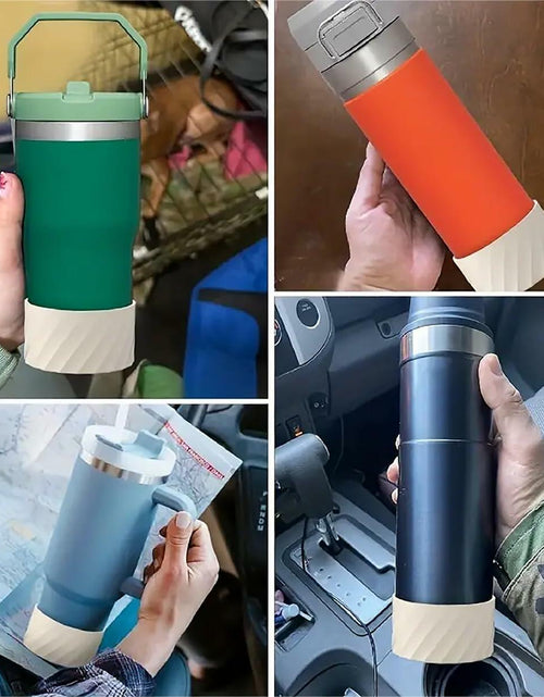 Load image into Gallery viewer, FoGooxr Silicone Tumbler Boot Water Bottle Bottom Protector Blue
