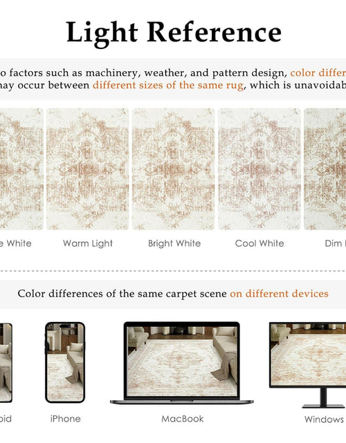 Load image into Gallery viewer, PureCozy 3x5 Taupe Vintage Floral Washable Low Pile Area Rug Classic
