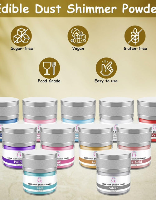 Load image into Gallery viewer, Glitter &amp; Glitz Edible Drink Glitter Luster Dust Teal 5g Cocktails Baking
