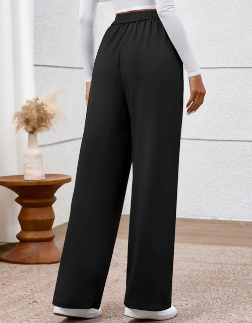 Load image into Gallery viewer, BTFBM Women's High Waisted Stretchy Palazzo Pants Black Size XX-Large
