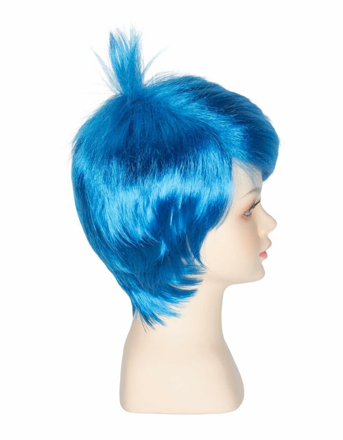 Load image into Gallery viewer, OPEN BOX M MISS U HAIR Short Straight Pixie-cut Wig Kids Vibrant Blue
