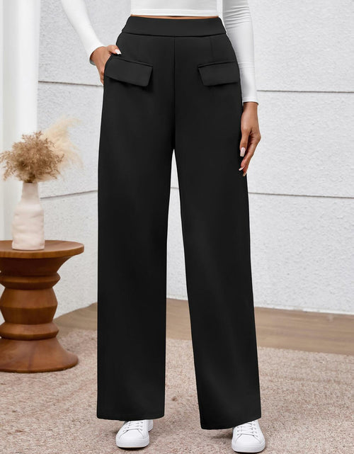 Load image into Gallery viewer, BTFBM Women's High Waisted Stretchy Palazzo Pants Black Size XX-Large
