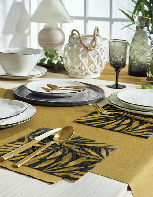 Load image into Gallery viewer, PAW Linen-Feel Paper Napkins 16x16 Golden Leaves Design 50 Pieces
