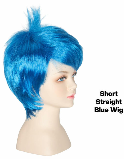 Load image into Gallery viewer, OPEN BOX M MISS U HAIR Short Straight Pixie-cut Wig Kids Vibrant Blue
