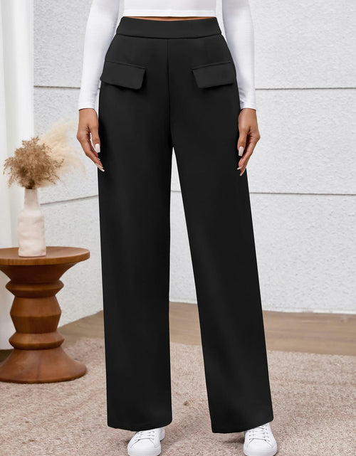 Load image into Gallery viewer, BTFBM Women's High Waisted Stretchy Palazzo Pants Black Size XX-Large
