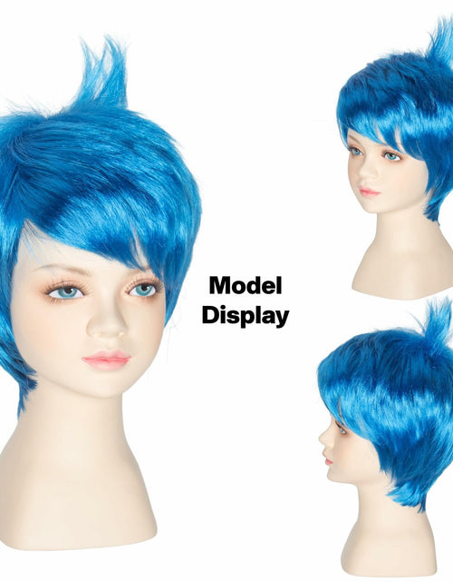 Load image into Gallery viewer, OPEN BOX M MISS U HAIR Short Straight Pixie-cut Wig Kids Vibrant Blue
