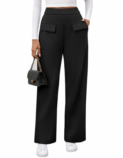 Load image into Gallery viewer, BTFBM Women's High Waisted Stretchy Palazzo Pants Black Size XX-Large
