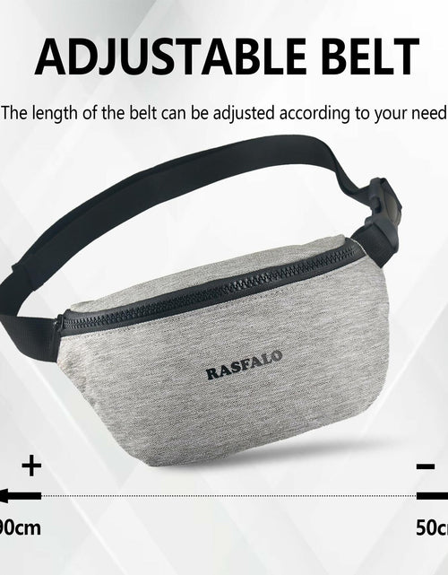 Load image into Gallery viewer, Rasfalo Fanny Pack Crossbody Bag Adjustable Belt Large Black Style 02
