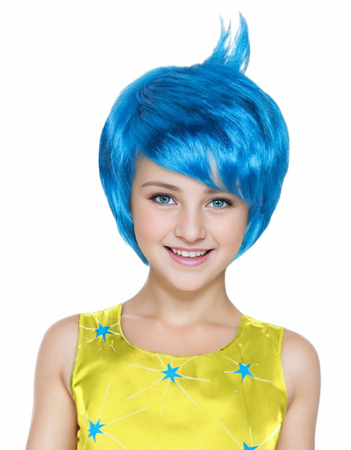 Load image into Gallery viewer, OPEN BOX M MISS U HAIR Short Straight Pixie-cut Wig Kids Vibrant Blue
