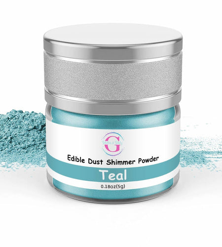 Glitter & Glitz Edible Drink Glitter Luster Dust Teal 5g Cocktails Baking