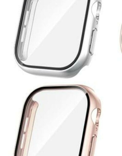 Load image into Gallery viewer, SPGUARD Apple Watch Series 11/10 42mm Hard Case Tempered Glass 2 Pack Pink
