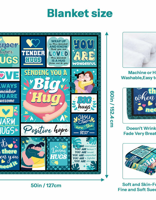 Load image into Gallery viewer, HEIFAM Inspirational Healing Hug Blanket Green 60x80 Size 80x60
