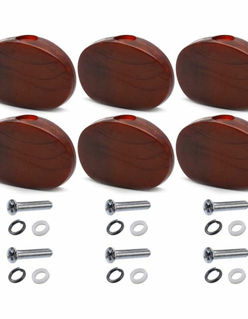 Load image into Gallery viewer, SAPHUE Guitar Tuning Pegs Brown Pearl 6PCS Universal Replacement Keys
