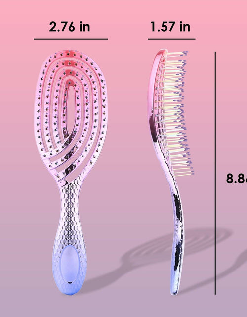 Load image into Gallery viewer, Candybrush Detangling Wet Hair Brush Soft Bristles Anti Static Romantic Amethyst
