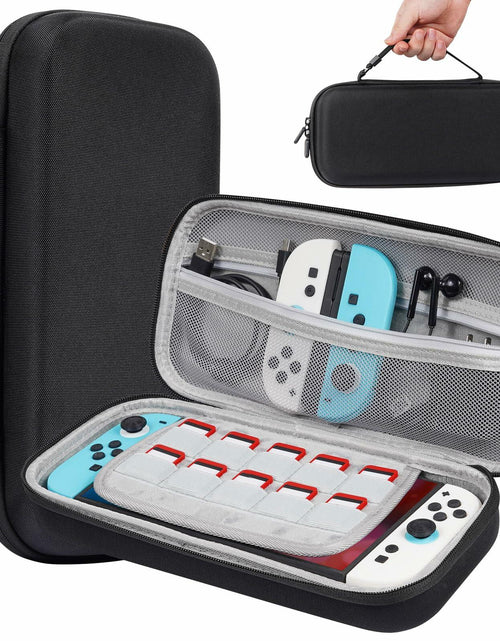Load image into Gallery viewer, TIGOJH Switch 2 Carry Case with 10 Game Slots &amp; Accessory Pocket Black
