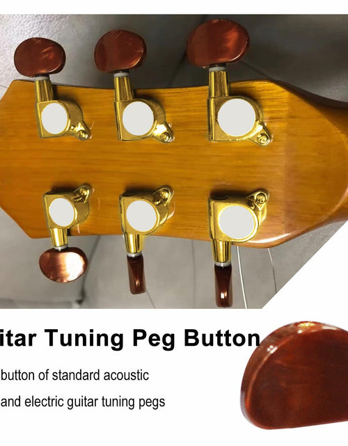 Load image into Gallery viewer, SAPHUE Guitar Tuning Pegs Brown Pearl 6PCS Universal Replacement Keys
