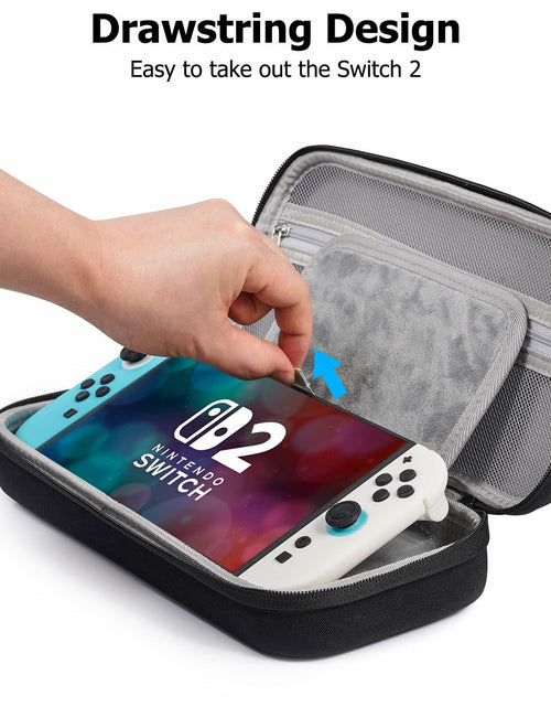 Load image into Gallery viewer, TIGOJH Switch 2 Carry Case with 10 Game Slots &amp; Accessory Pocket Black
