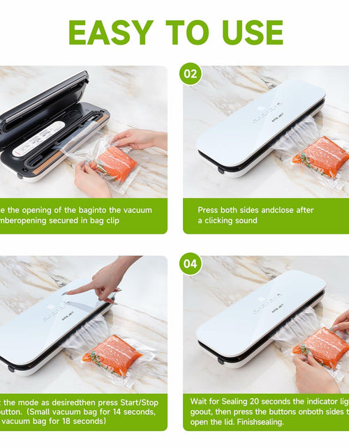 Load image into Gallery viewer, Amz Jet Vacuum Sealer Food LED Touch Digital White 50 Bags Included
