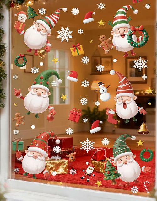 Load image into Gallery viewer, XISHIUYIS 396Pcs Christmas Window Decorations Removable Clings White
