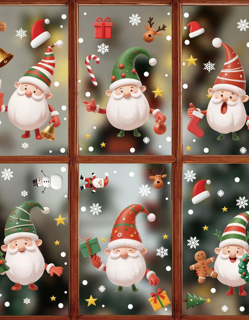 Load image into Gallery viewer, XISHIUYIS 396Pcs Christmas Window Decorations Removable Clings White
