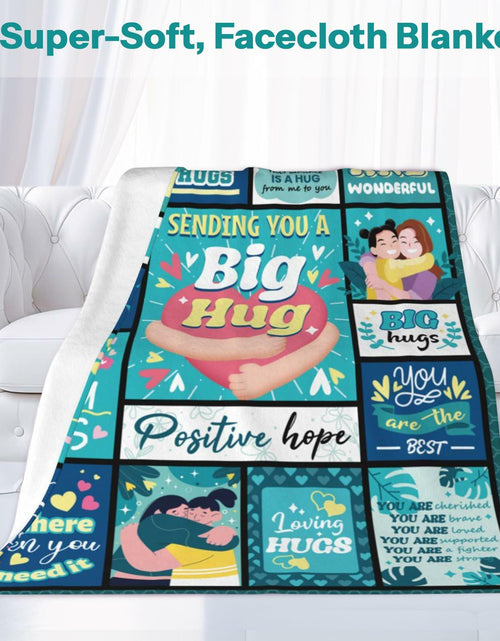 Load image into Gallery viewer, HEIFAM Inspirational Healing Hug Blanket Green 60x80 Size 80x60
