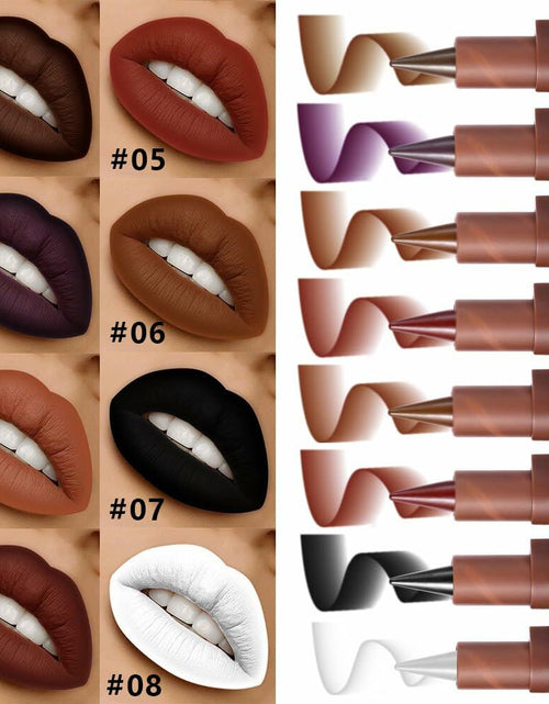 Load image into Gallery viewer, AMY'S DIARY Matte Lip Crayon White 8# 1 pc Longwear Smudge Waterproof
