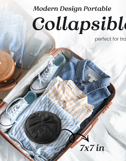 Load image into Gallery viewer, TECHMILLY Collapsible Mesh Laundry Hamper Pop Up w/Handles 2 Pack Black
