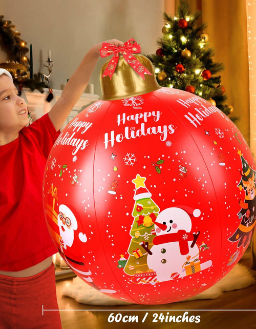 Load image into Gallery viewer, SUIMOT 2 PCS 24" PVC Giant Inflatable Christmas Balls Red Green Outdoor
